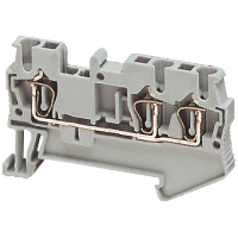 NSYTRR23AR - Linergy passthrough terminal block - 2.5mm² 24A single-level 1x2 spring - orange, Schneider Electric
