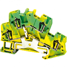 NSYTRR24DPE - Linergy earth terminal block - 2.5mm² double-level 1x1 spring - green-yellow, Schneider Electric