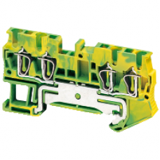 NSYTRR24PE - Linergy earth terminal block - 2.5mm² single-level 2x2 spring - green-yellow, Schneider Electric