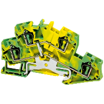 NSYTRR44DPE - Linergy earth terminal block - 4mm² double-level 1x1 spring - green-yellow, Schneider Electric