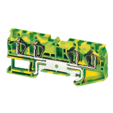 NSYTRR44PE - Linergy earth terminal block - 4mm² single-level 2x2 spring - green-yellow, Schneider Electric
