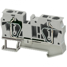 NSYTRR62 - Linergy passthrough terminal block - 6mm² 41A single-level 1x1 spring - grey, Schneider Electric