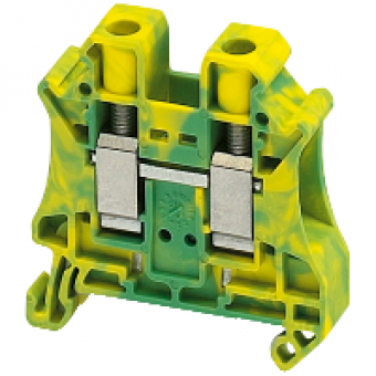 NSYTRV102PE - Linergy earth terminal block - 10mm² 76A single-level 1x1 screw - green-yellow, Schneider Electric