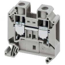 NSYTRV162 - Linergy passthrough terminal block - 16mm² 76A single-level 1x1 screw - grey, Schneider Electric