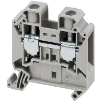 NSYTRV162 - Linergy passthrough terminal block - 16mm² 76A single-level 1x1 screw - grey, Schneider Electric