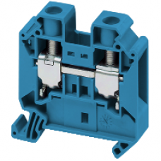 NSYTRV162BL - Linergy passthrough terminal block - 16mm² 76A single-level 1x1 screw - blue, Schneider Electric