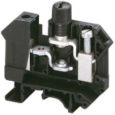 NSYTRV162SF - Linergy fixed carrier terminal block - 16mm² 10A single-level 1x1 screw - black, Schneider Electric