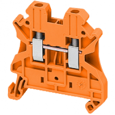 NSYTRV22AR - Linergy passthrough terminal block - 2.5mm² 24A single-level 1x1 screw - orange, Schneider Electric