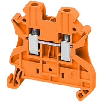 NSYTRV22AR - Linergy passthrough terminal block - 2.5mm² 24A single-level 1x1 screw - orange, Schneider Electric