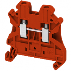 NSYTRV22RD - Linergy passthrough terminal block - 2.5mm² 24A single-level 1x1 screw - red, Schneider Electric