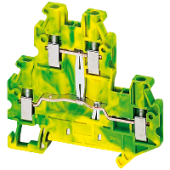NSYTRV24DPE - Linergy earth terminal block - 2 5mm² double-level 1x1 screw - green-yellow, Schneider Electric