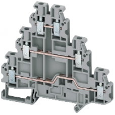 NSYTRV26T - Linergy passthrough terminal block - 2.5mm² 20A three-level 1x1 screw - grey, Schneider Electric