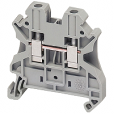 NSYTRV42 - Linergy passthrough terminal block - 4mm² 32A single-level 1x1 screw - grey, Schneider Electric