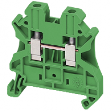 NSYTRV42GN - Linergy passthrough terminal block - 4mm² 32A single-level 1x1 screw - green, Schneider Electric