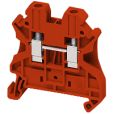 NSYTRV42RD - Linergy passthrough terminal block - 4mm² 32A single-level 1x1 screw - red, Schneider Electric