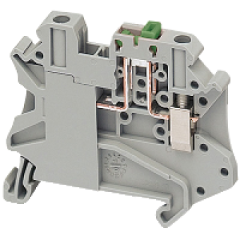 NSYTRV42SC - Linergy blade disc. terminal block - 4mm² 20A single-level 1x1 screw - grey, Schneider Electric