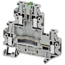 NSYTRV42SCD - Linergy blade disc. terminal block - 4mm² 30A double-level 1x1 screw - grey, Schneider Electric