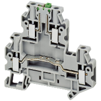 NSYTRV42SCD - Linergy blade disc. terminal block - 4mm² 30A double-level 1x1 screw - grey, Schneider Electric
