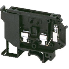 NSYTRV42SF5LA - Fuse disc. terminal 4mm² 6.3A 5x20mm fuse LED 110-250V 1x1 screw black, Schneider Electric
