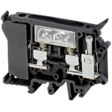 NSYTRV42SF6LA - Fuse disc. terminal 16mm² 10A 6.3x32mm fuse LED 110-250V 1x1 screw black, Schneider Electric