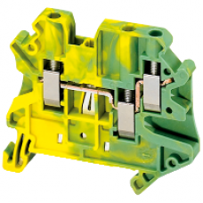 NSYTRV43PE - Linergy earth terminal block - 4mm² single-level 1x2 screw - green-yellow, Schneider Electric