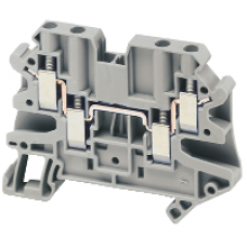 NSYTRV44 - Linergy passthrough terminal block - 4mm² 32A single-level 2x2 screw - grey, Schneider Electric