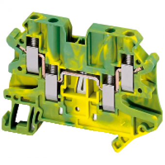 NSYTRV44PE - Linergy earth terminal block - 4mm² single-level 2x2 screw - green-yellow, Schneider Electric
