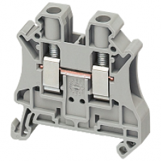 NSYTRV62 - Linergy passthrough terminal block - 6mm² 41A single-level 1x1 screw - grey, Schneider Electric