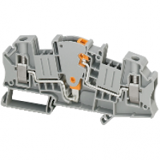 NSYTRV62TTD - Linergy blade disc. terminal block - 6mm² 30A single-level 1x1 screw - grey, Schneider Electric