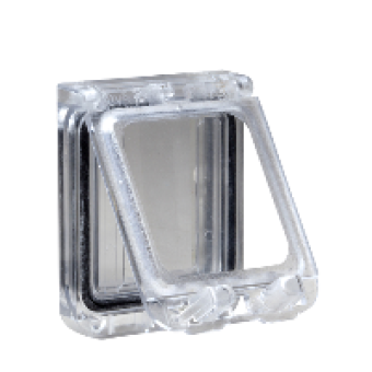 NSYVA274M - Plastic window with hinged transparent cover. IP 65 L78xW95xD15mm., Schneider Electric