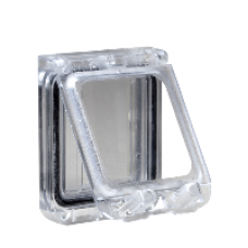 NSYVA276M - Plastic window with hinged transparent cover. IP 65 L78xW130xD15mm., Schneider Electric