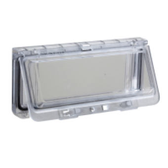 NSYVA278MA - Plastic window with hinged transparent cover. IP 65 L78xW165xD25mm., Schneider Electric