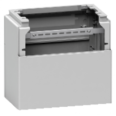 NSYZZ254G - Polyester glassreinf. plinth for encl. PLAZ(T)54 front opening IP44-IK10 RAL7035, Schneider Electric