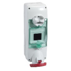 PKB63Q535 - Unika interlocked socket - 63 A - 3P + N + E - 380...415 V AC - IP65 - wall, Schneider Electric