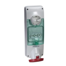 PKB63V535 - Unika interlocked socket - 63 A - 3P + N + E - 380...415 V AC - IP65 - panel, Schneider Electric