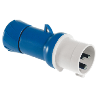 PKE32M423 - PratiKa wander plug - straight - 32 A - 2P + E - 200...250 V AC - IP44, Schneider Electric