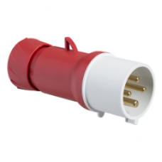 PKE32M434 - PratiKa wander plug - straight - 32 A - 3P + E - 380...415 V AC - IP44, Schneider Electric