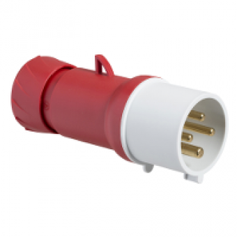 PKE32M434 - PratiKa wander plug - straight - 32 A - 3P + E - 380...415 V AC - IP44, Schneider Electric