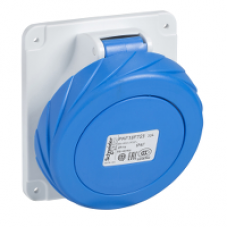 PKF16F723 - PratiKa socket - screw - angled - 16A - 2P + E - 200...250 V AC - panel, Schneider Electric