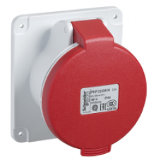 PKF16G433 - PratiKa socket - screw - straight - 16A - 2P + E - 380...415 V AC - panel, Schneider Electric