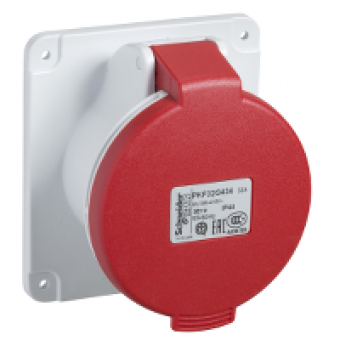 PKF16G435 - PratiKa socket - screw - straight - 16A - 3P + N + E - 380...415 V AC - panel, Schneider Electric