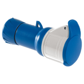 PKF16M423 - PratiKa wander socket - straight - 16 A - 2P + E - 200...250 V AC - IP44, Schneider Electric
