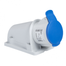 PKF16W423 - PratiKa socket - screw - angled - 16A - 2P + E - 200...250 V AC - wall, Schneider Electric