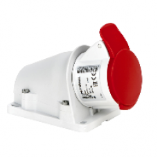PKF16W434 - PratiKa socket - screw - angled - 16A - 3P + E - 380...415 V AC - wall, Schneider Electric