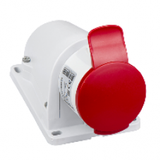 PKF16W435 - PratiKa socket - screw - angled - 16A - 3P + N + E - 380...415 V AC - wall, Schneider Electric