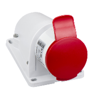 PKF16W435 - PratiKa socket - screw - angled - 16A - 3P + N + E - 380...415 V AC - wall, Schneider Electric