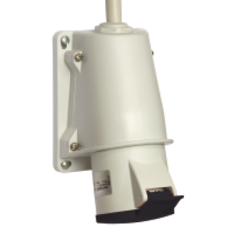 PKF16W445 - PratiKa socket - screw - angled - 16A - 3P + N + E - 480...500 V AC - wall, Schneider Electric