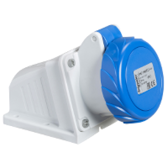 PKF16W724 - PratiKa socket - screw - angled - 16A - 3P + E - 200...250 V AC - wall, Schneider Electric