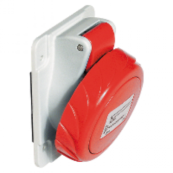 PKF32F735 - PratiKa socket - screw - angled - 32A - 3P + N + E - 380...415 V AC - panel, Schneider Electric