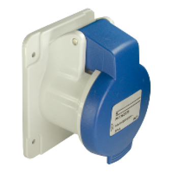 PKF32G423 - PratiKa socket - screw - straight - 32A - 2P + E - 200...250 V AC - panel, Schneider Electric